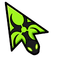 Neon Biohazard Beetle Cursor default cursor