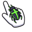Neon Biohazard Beetle Cursor pointer cursor