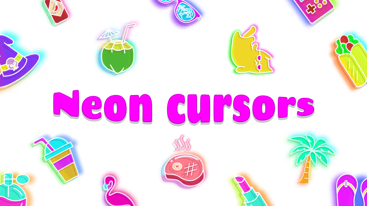 Neon custom cursor collection preview