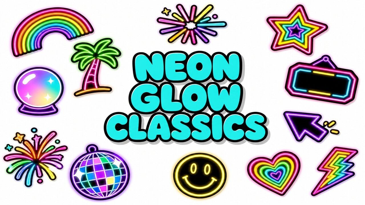 Neon Glow Classics custom cursor collection preview
