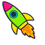 Neon Lime Rocket default cursor