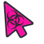 Neon Magenta Biohazard default cursor