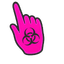 Neon Magenta Biohazard pointer cursor