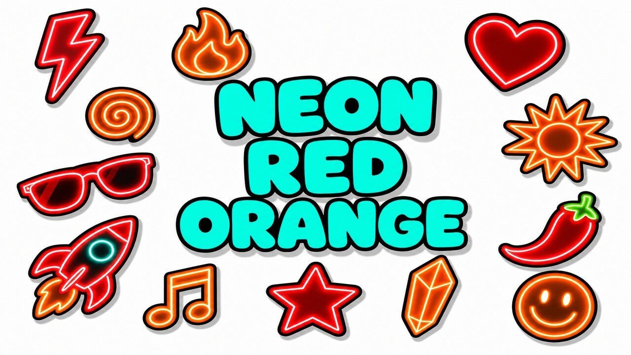 Neon Red & Orange custom cursor collection preview