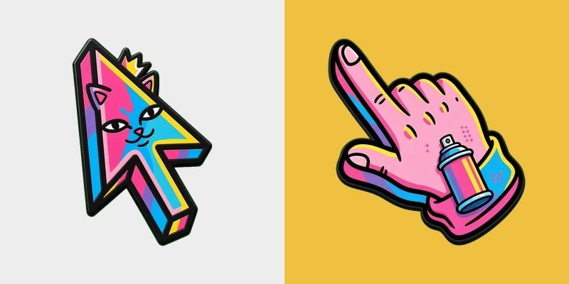 Neon Spray Can Cursor cursor preview