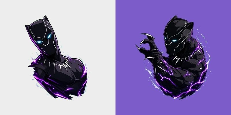 Neon Violet Panther Cursor cursor preview