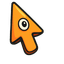 Orange Eye Bubbly Cursor default cursor