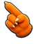 Orange Plush Grump Cursor pointer cursor