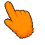 Orange Star Grin Monster Cursor pointer cursor