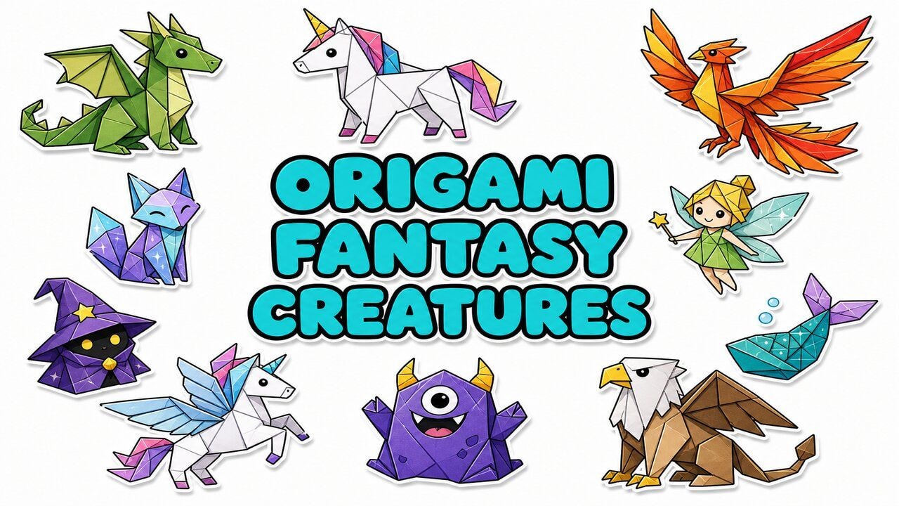 Origami Fantasy Creatures custom cursor collection preview