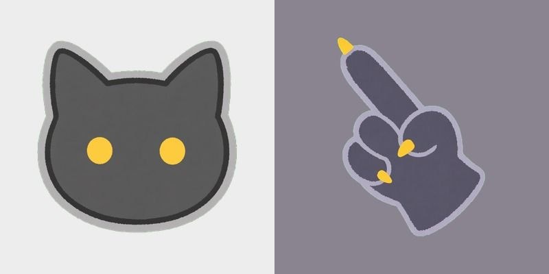 Pastel Black Cat Cursor