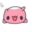 Pink Blob Capoo Cursor default cursor