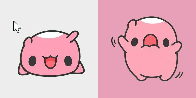 Pink Blob Capoo Cursor