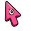Pink Bubble Eye Cursor default cursor