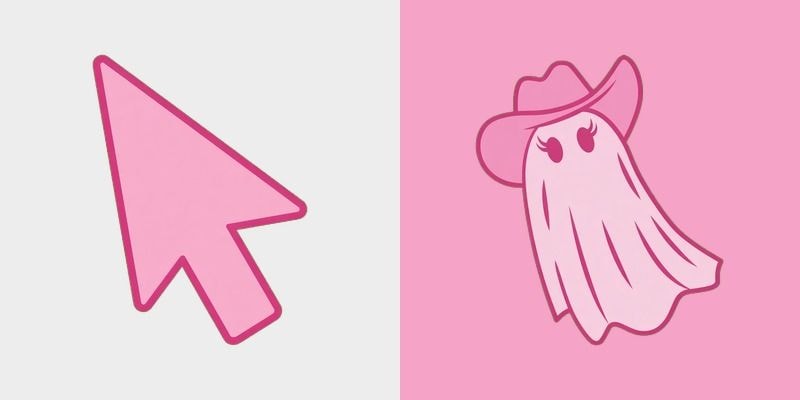 Pink Cowboy Ghost Cursor