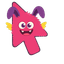 Pink Fluff Wing Monster Cursor default cursor