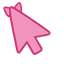 Pink Spooky Cat Cursor default cursor