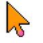 Pixel Ginger Yarn Cat Cursor default cursor
