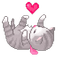 Pixel Grey Tabby Heart Cursor pointer cursor