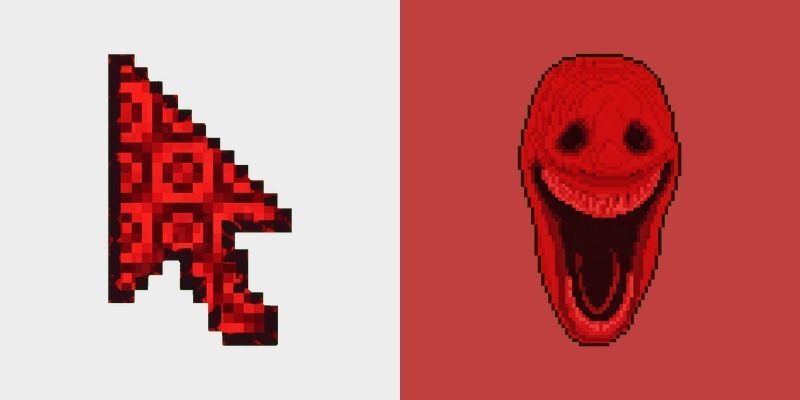 Pixel Horror Eyes Cursor
