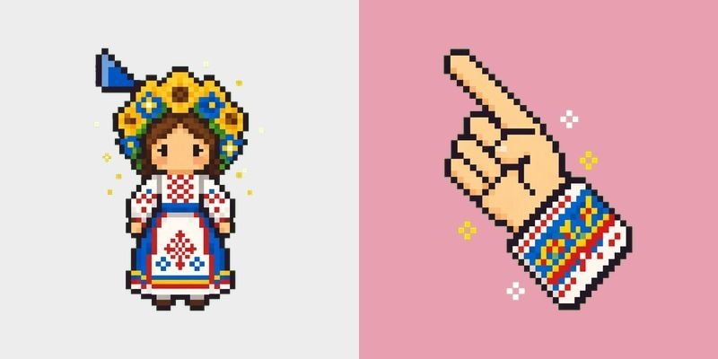 Pixel Motanka Cursor