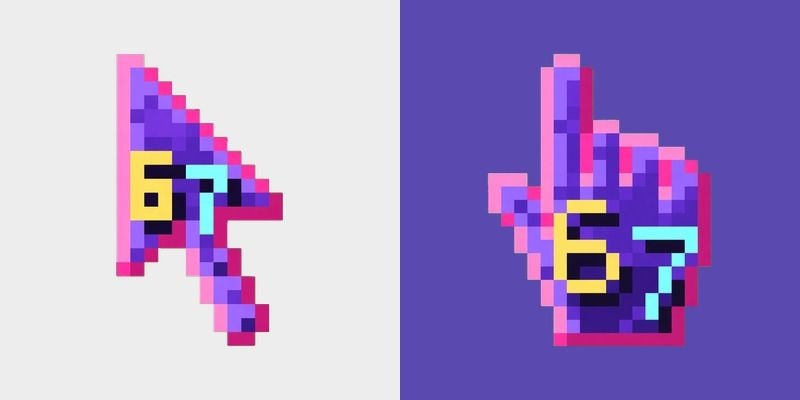 Pixel Neon 01 Cursor
