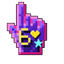 Pixel Neon Heart Star Cursor pointer cursor