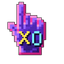 Pixel Neon XO Cursor pointer cursor