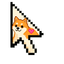 Pixel Shiba Love Cursor default cursor