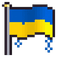 Pixel Ukraine Flag Cursor default cursor
