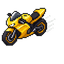 Pixel Yellow Bike Cursor default cursor