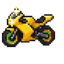 Pixel Yellow Bike Cursor pointer cursor