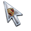 Porsche Crest Chrome Cursor default cursor
