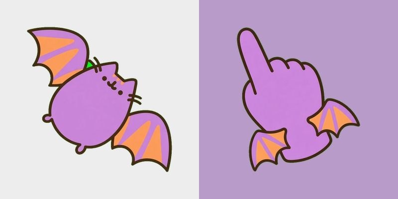 Purple Bat Cat Cursor