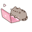 Pusheen Working and Resting on Laptop default cursor