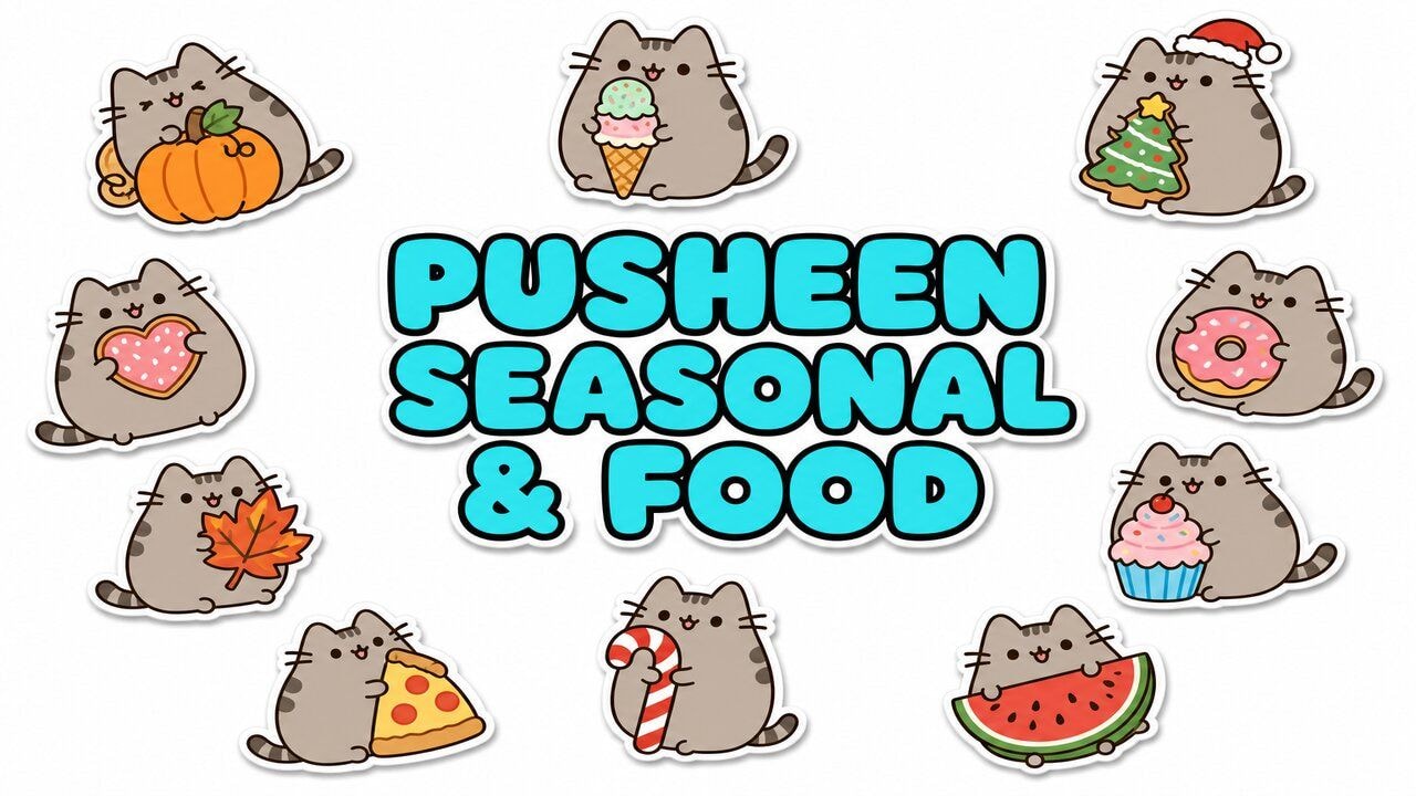 Pusheen Seasonal & Food custom cursor collection preview