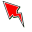 Red Lightning Bolt default cursor
