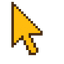 Retro Amber Pixel Cursor default cursor
