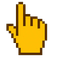Retro Amber Pixel Cursor pointer cursor
