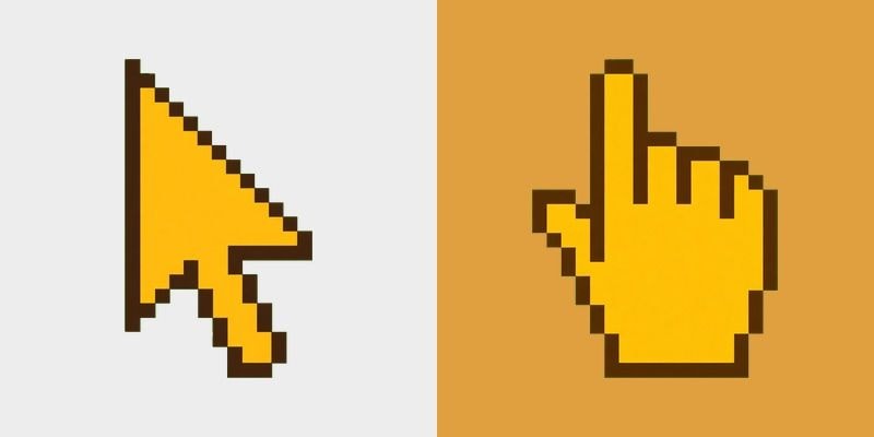 Retro Amber Pixel Cursor