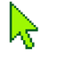 Retro Green Pixel Cursor default cursor