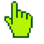 Retro Green Pixel Cursor pointer cursor