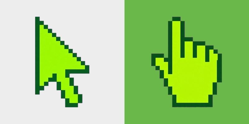 Retro Green Pixel Cursor