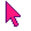 Retro Magenta Pixel Cursor default cursor