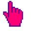 Retro Magenta Pixel Cursor pointer cursor