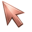 Rose Gold Bevel Cursor default cursor