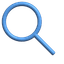 3D Blue Magnifying Glass default cursor