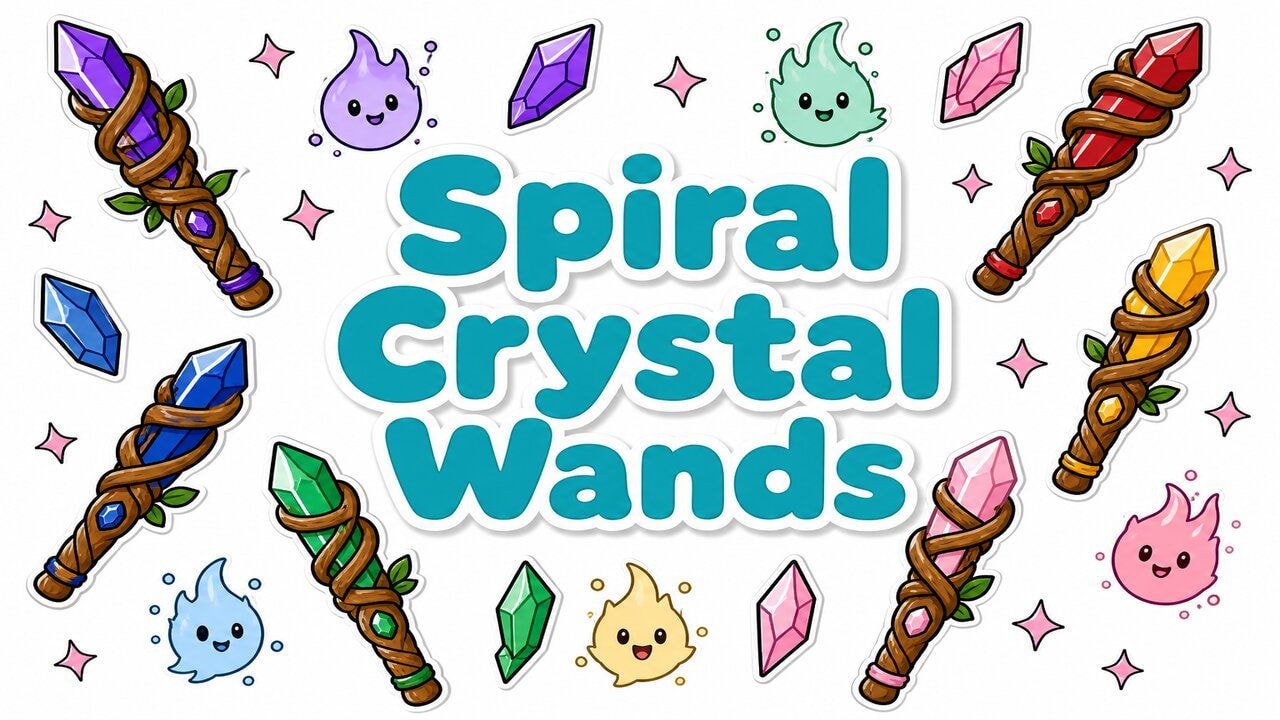 Spiral Crystal Wands custom cursor collection preview