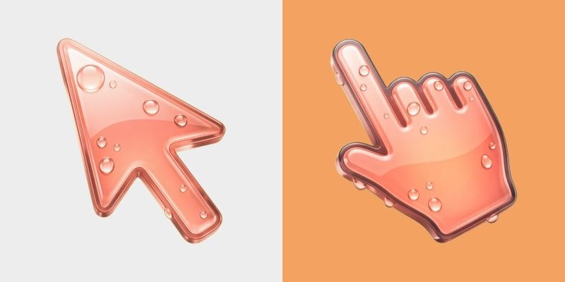 Sunset Dew Glass Cursor