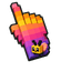 Sunset Voxel Bee pointer cursor